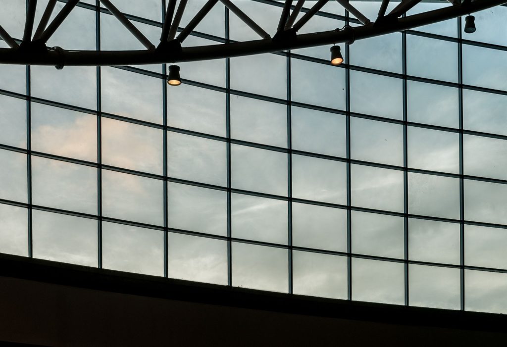 Commercial safety glass and glass roof